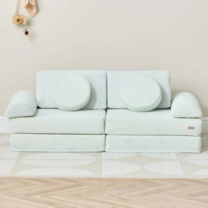 Tutti Bambini Playrama Montessori Play Sofa in Light Blue modular kids play couch for imaginative play and Montessori learning