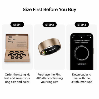 Ultrahuman Ring AIR Rose Gold Size 14 smart ring for sleep tracking, recovery monitoring, and advanced health insights