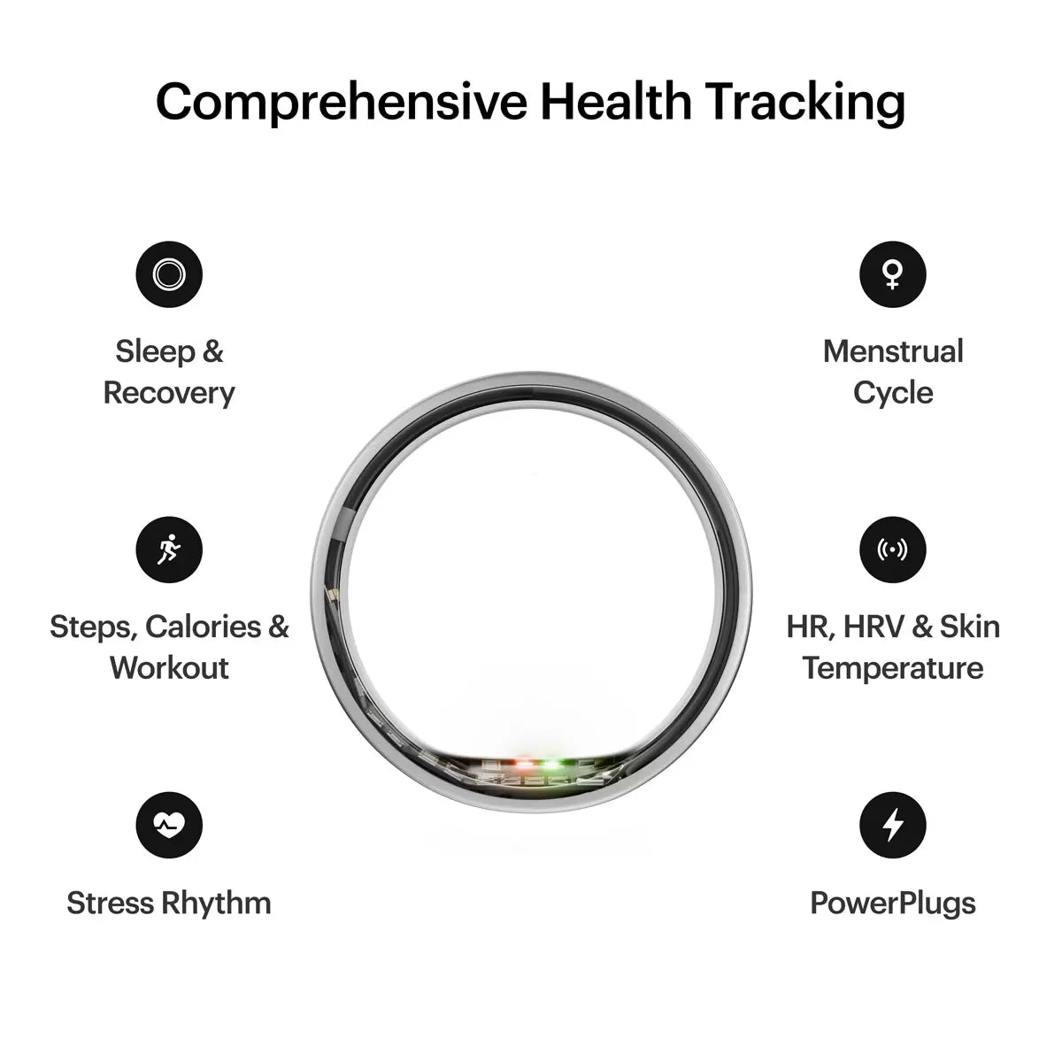 Close-up shot of the Ultrahuman Ring AIR Raw Titanium in dark grey displaying its smooth metallic finish on a dark background.
