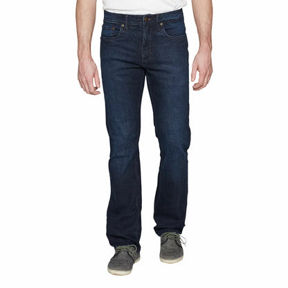 Front view of dark wash Urban Star Men's Heavyweight Stretch Jeans in a classic straight-leg cut displayed on a neutral background.