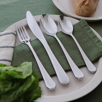 Valley 32 Piece Stainless Steel Cutlery Set with Knives Forks Spoons and Teaspoons