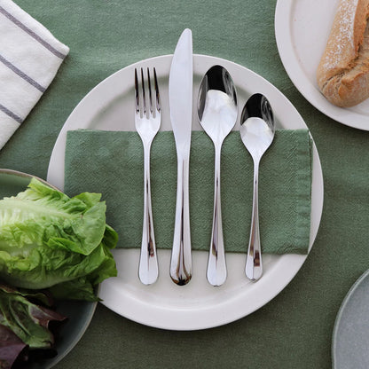 Valley 32 Piece Stainless Steel Cutlery Set with Knives Forks Spoons and Teaspoons