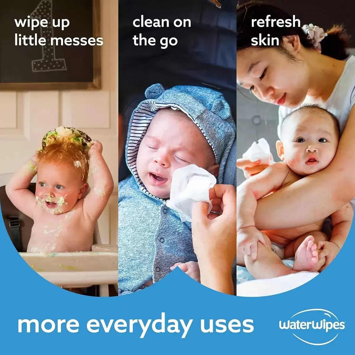 WaterWipes Biodegradable Baby Wipes 12 x 60 pack for newborns and sensitive skin made with 99.9% pure water