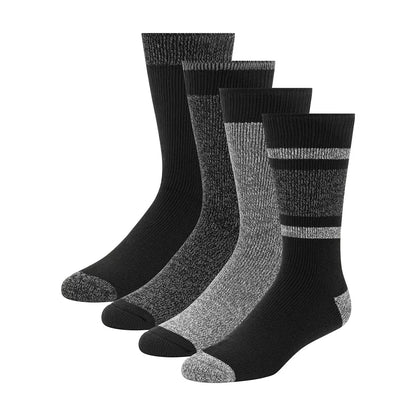 Close-up shot of the Weatherproof Mens Thermal Sock 4 Pack showing the thick brushed plush interior lining and dense knit pattern.