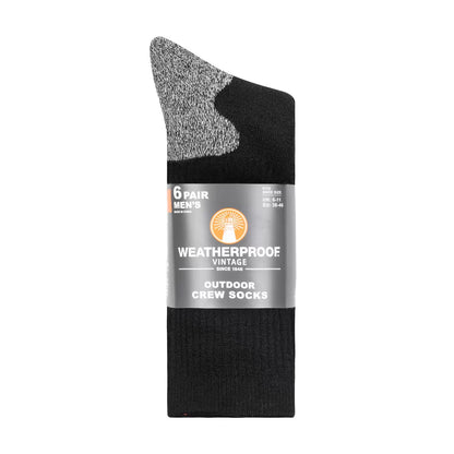 Close-up shot of the Weatherproof Mens Thermal Sock 4 Pack showing the thick brushed plush interior lining and dense knit pattern.