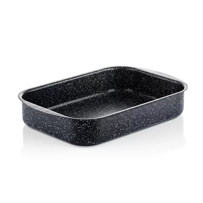 An elegant 11-piece Westinghouse black marble cookware set arranged on a modern kitchen countertop.