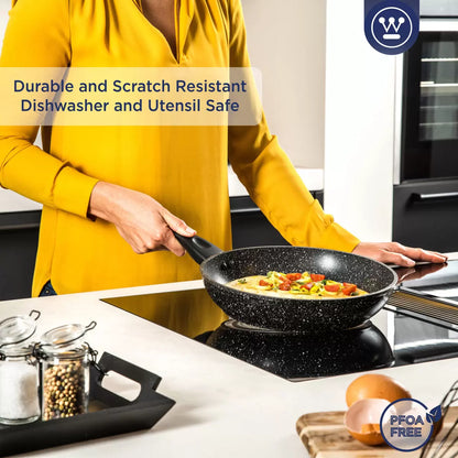 Westinghouse Essentials 5 Piece Non-Stick Cookware Set with durable pots and pans for everyday cooking and easy cleaning