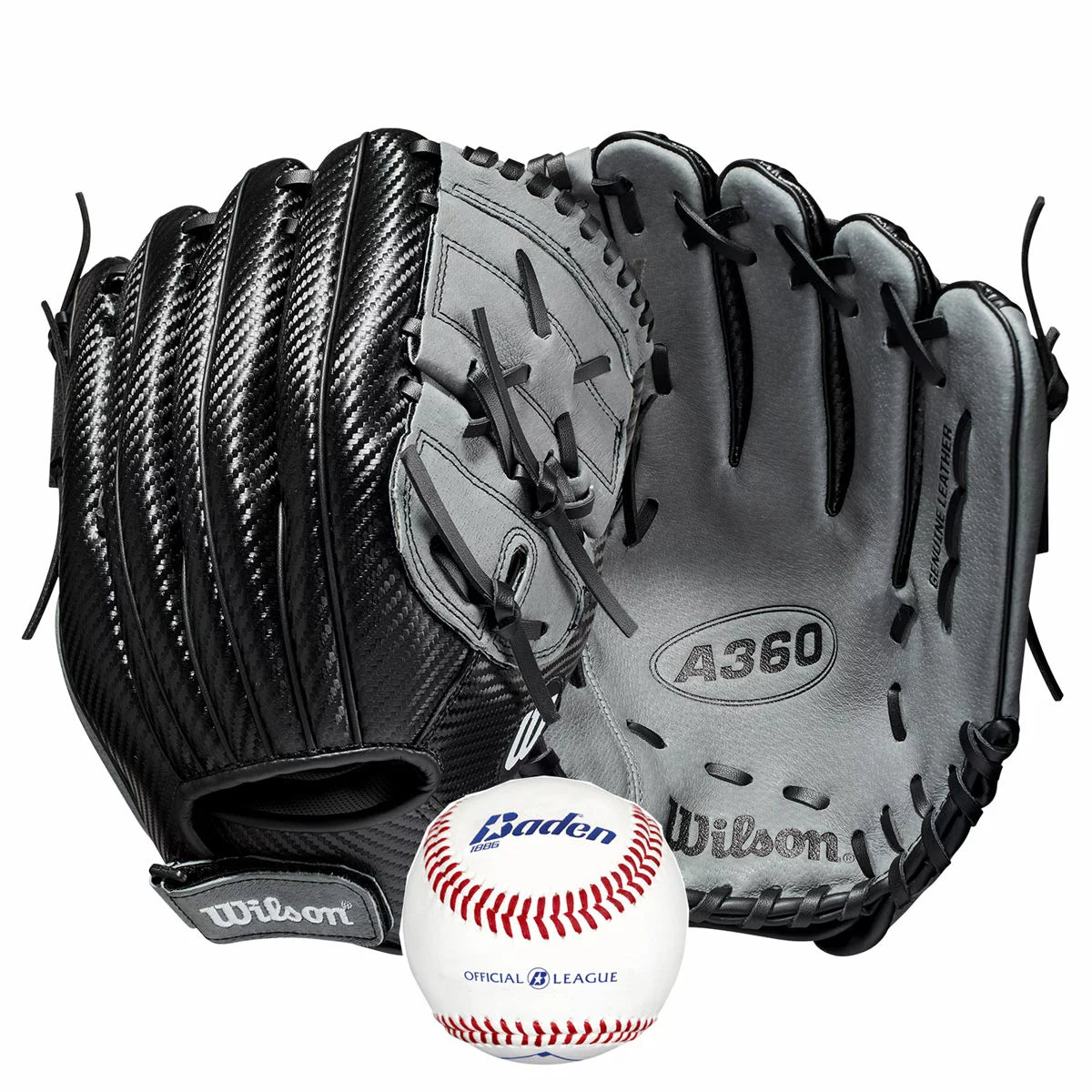 senior baseball catch set glove and ball adult training