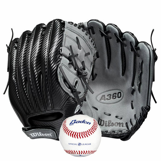 senior baseball catch set glove and ball adult training