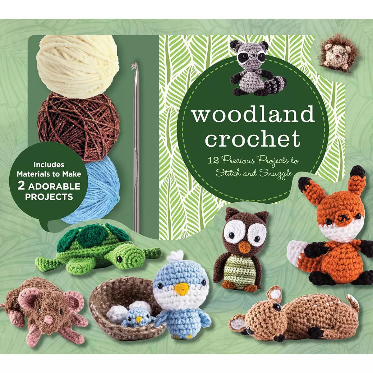 Woodland crochet kit by Kristen Rask beginner DIY craft set for learning crochet stitches and handmade creative projects