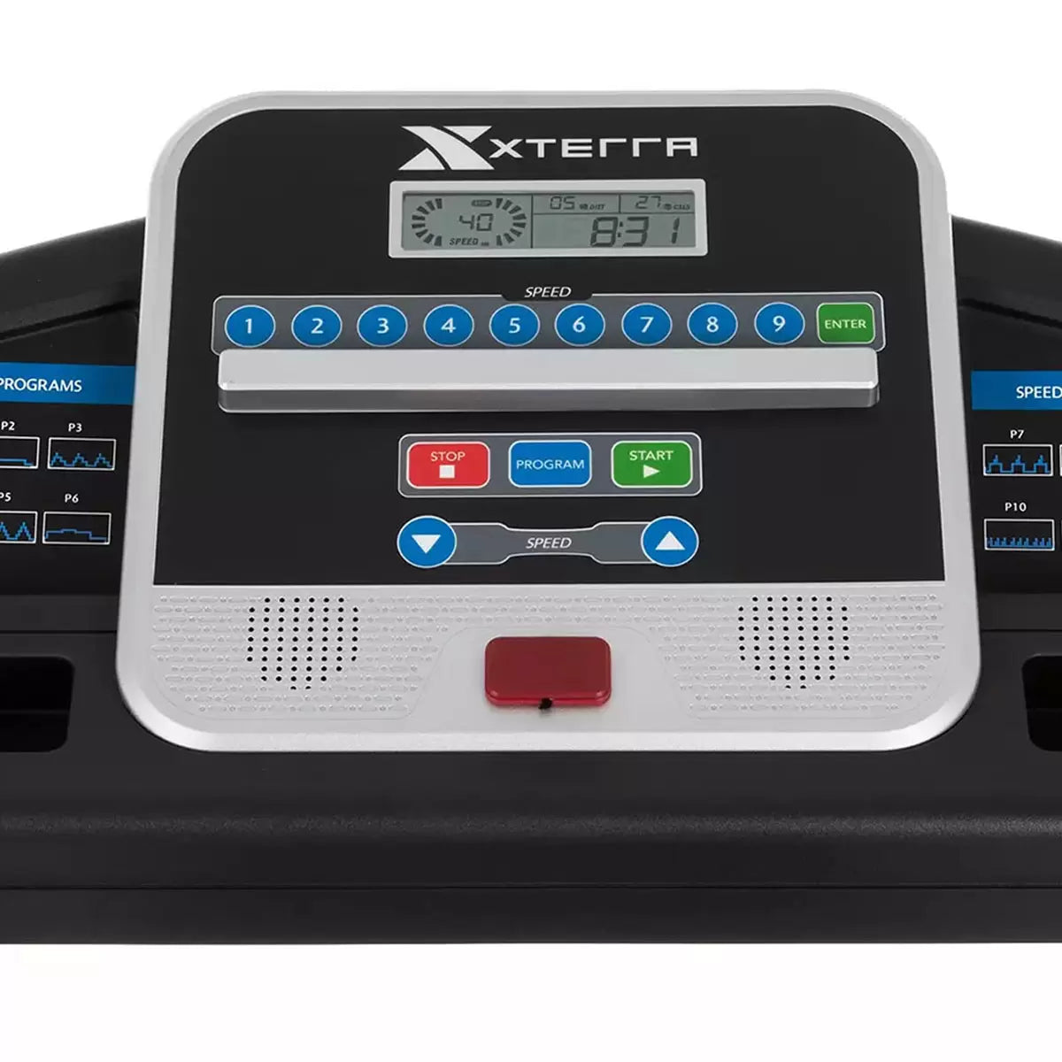 Xterra Fitness TR260 folding treadmill with LCD display, cushioned running deck, and home cardio workout features