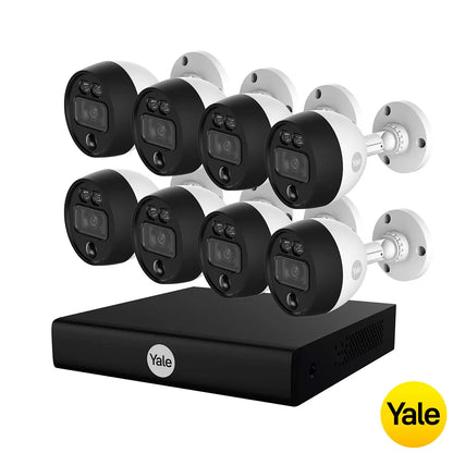 Yale 8 camera smart motion CCTV kit with HD surveillance and motion detection for home and business security