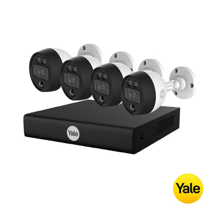Yale four camera smart motion CCTV security kit providing full property surveillance for home and business protection