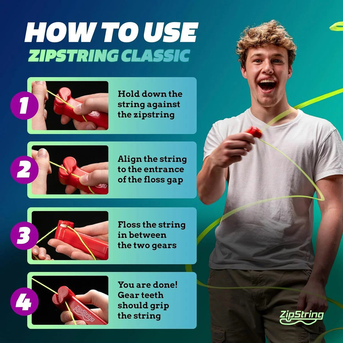 Zipstring twin pack interactive flying string toy for kids aged 8 years and above