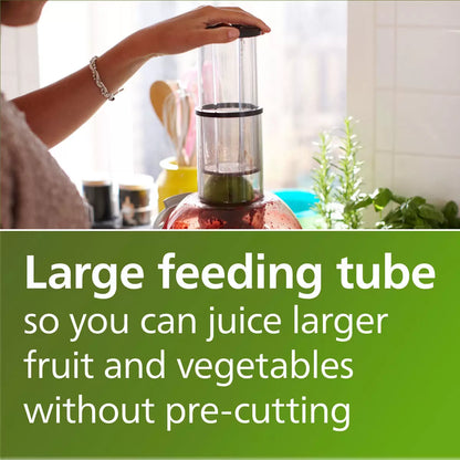 Philips Viva Juicer HR1855/70 Black | Fast Whole Fruit Juicing | Health-Conscious Families