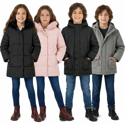 Andy and Evan kids fleece lined parka, main view
