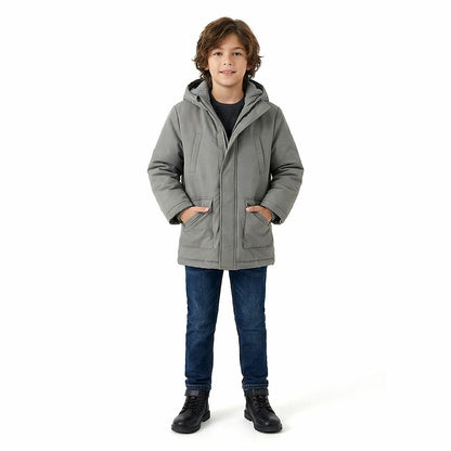 Andy and Evan kids fleece lined parka, view 2
