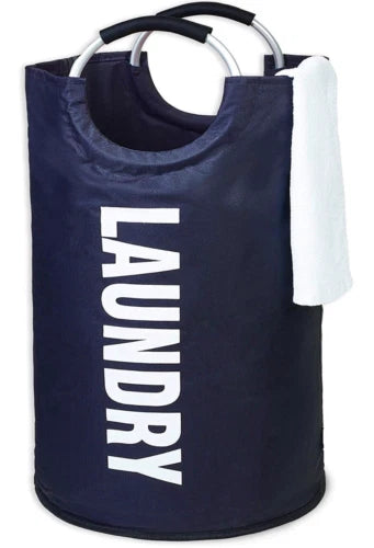 Collapsible Fabric Laundry Hamper Foldable Clothes Bag Washing Bin Basket | Portable Laundry Storage Organizer for Home