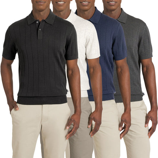 Chaps men's Ladson ribbed knit polo, main view