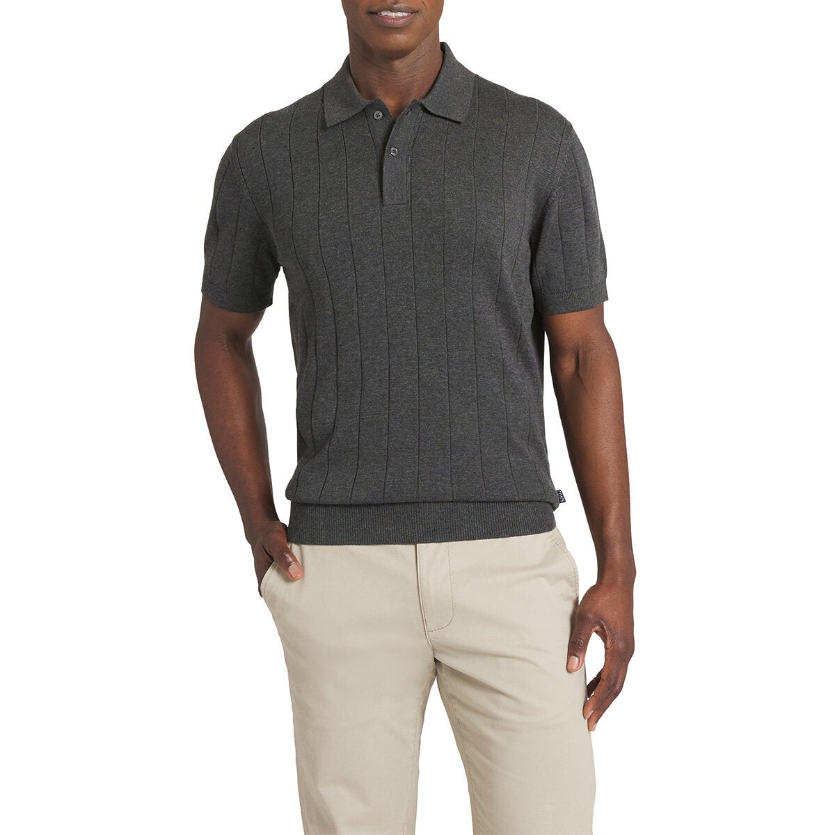 Chaps men's Ladson ribbed knit polo, view 2