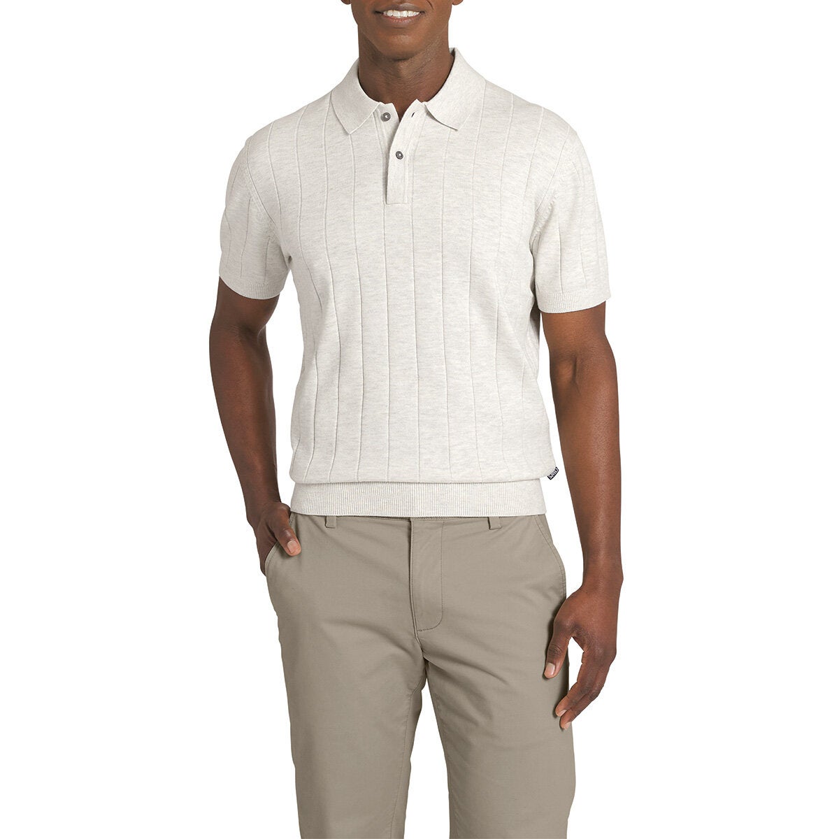 Chaps men's Ladson ribbed knit polo, view 4