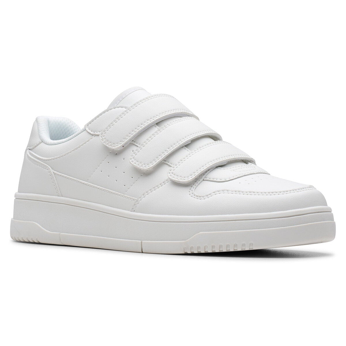 Clarks Kids Canyon Sky white trainers, main view
