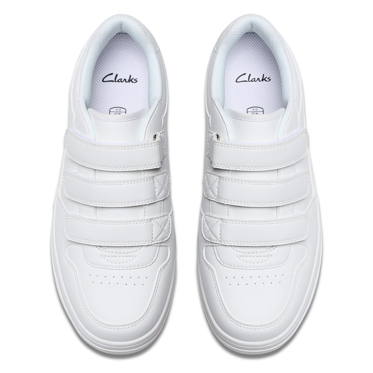 Clarks Kids Canyon Sky white trainers, view 4