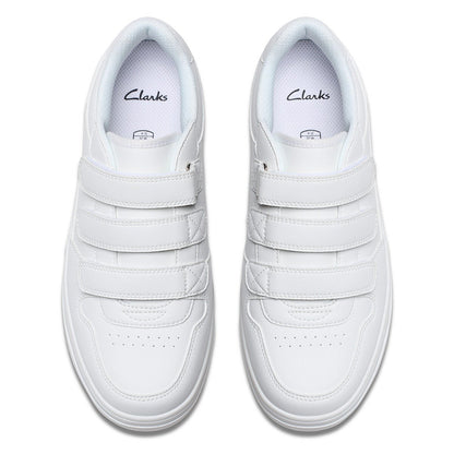 Clarks Kids Canyon Sky white trainers, view 4
