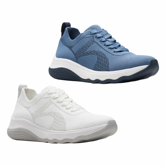 Clarks women's Circuit Tie knitted trainer, main view