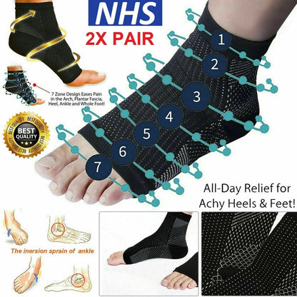 Compression foot support socks for plantar fasciitis arch and heel pain relief-1