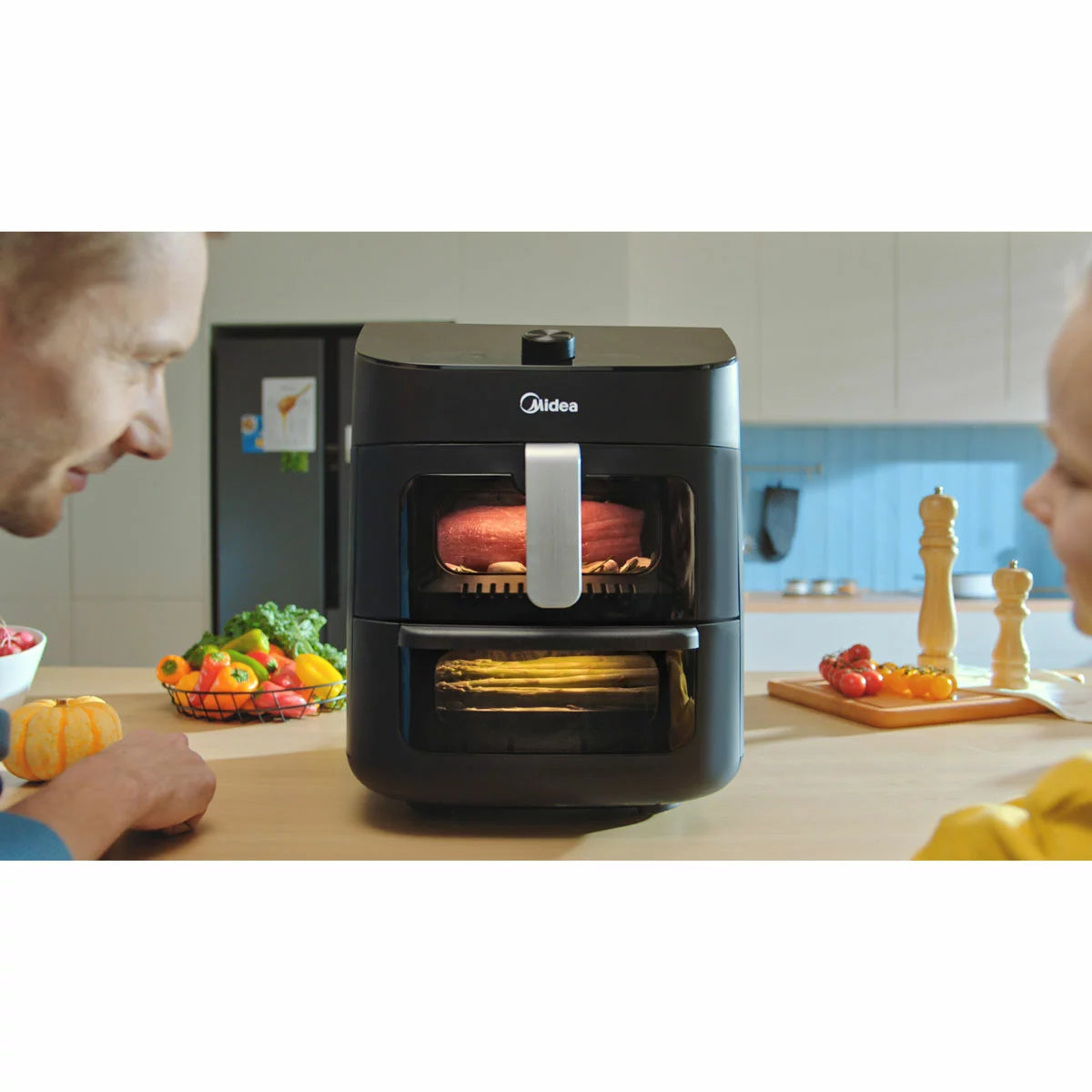 Midea Dual Basket Air Fryer 11L MAF112B0BPKW | Dual Zone Cooking | Large Family Meals