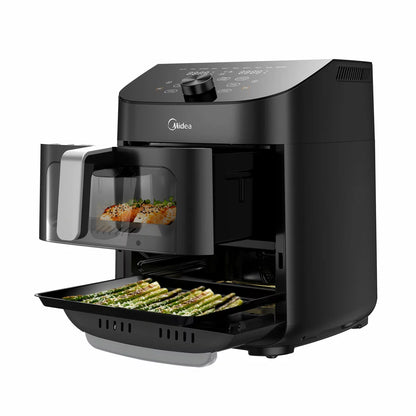 Midea Dual Basket Air Fryer 11L MAF112B0BPKW | Dual Zone Cooking | Large Family Meals