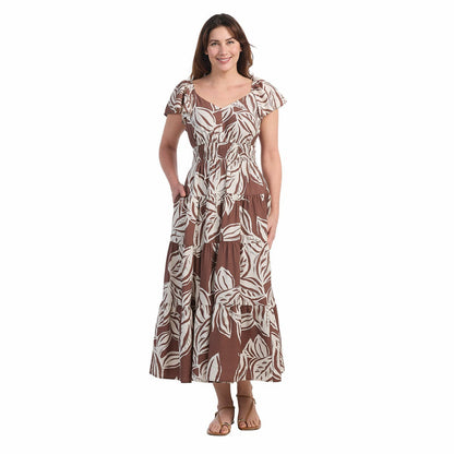 Dalia ladies tiered maxi dress, view 3