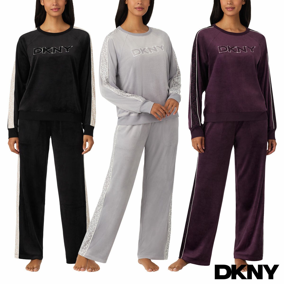 DKNY women's plush lounge set, main view
