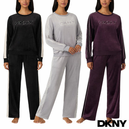 DKNY women's plush lounge set, main view