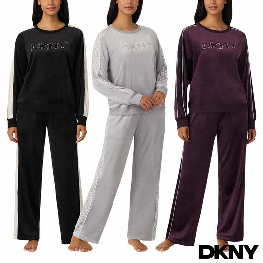DKNY women's plush lounge set, main view