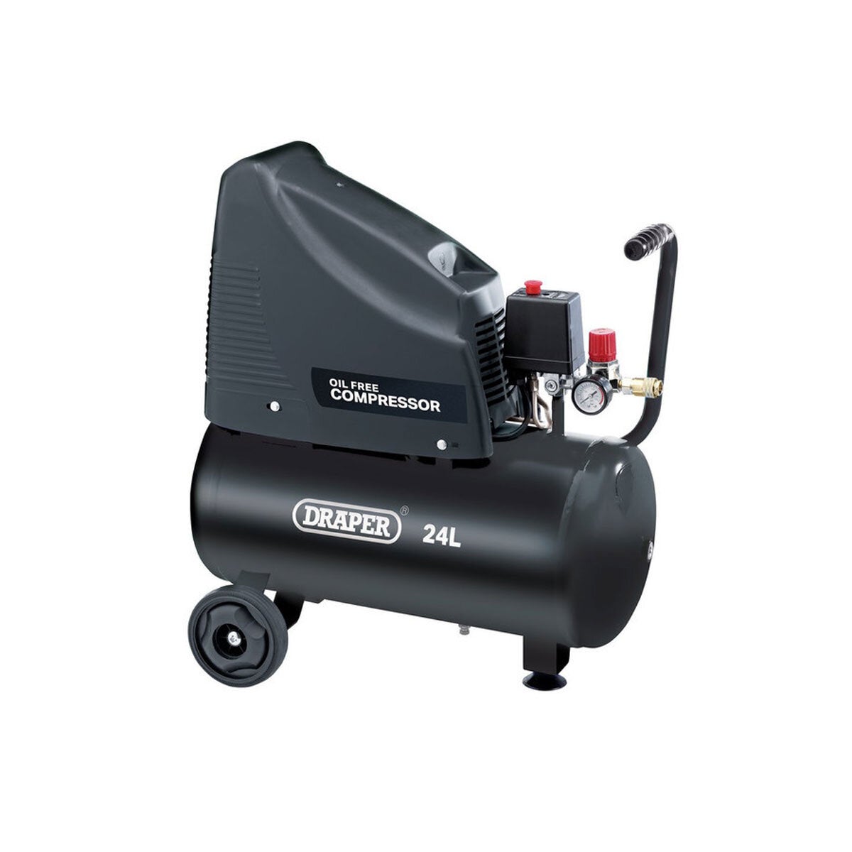 Draper 24L oil-free air compressor kit, main view