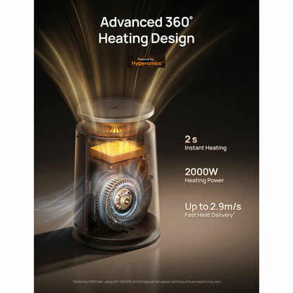 DREO 725 360 degree whole room heater, view 3