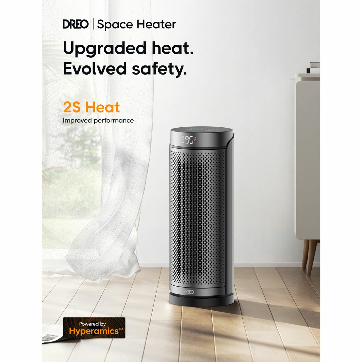 Dreo Solaris Plus ceramic heater, view 2