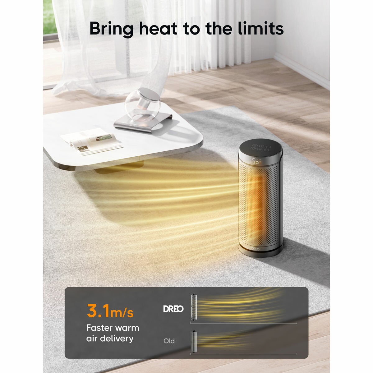 Dreo Solaris Plus ceramic heater, view 3