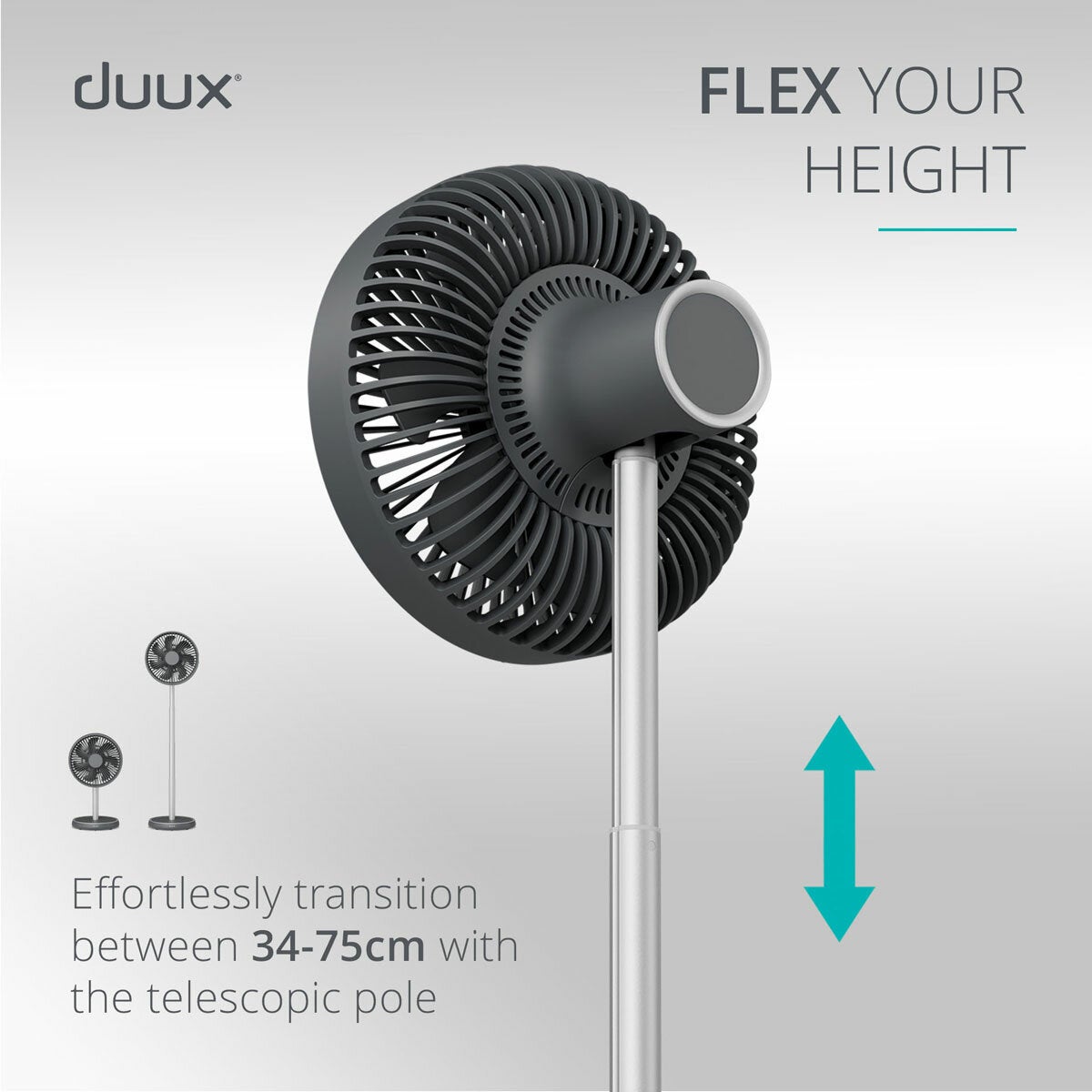 Duux Rize portable cordless fan, view 4