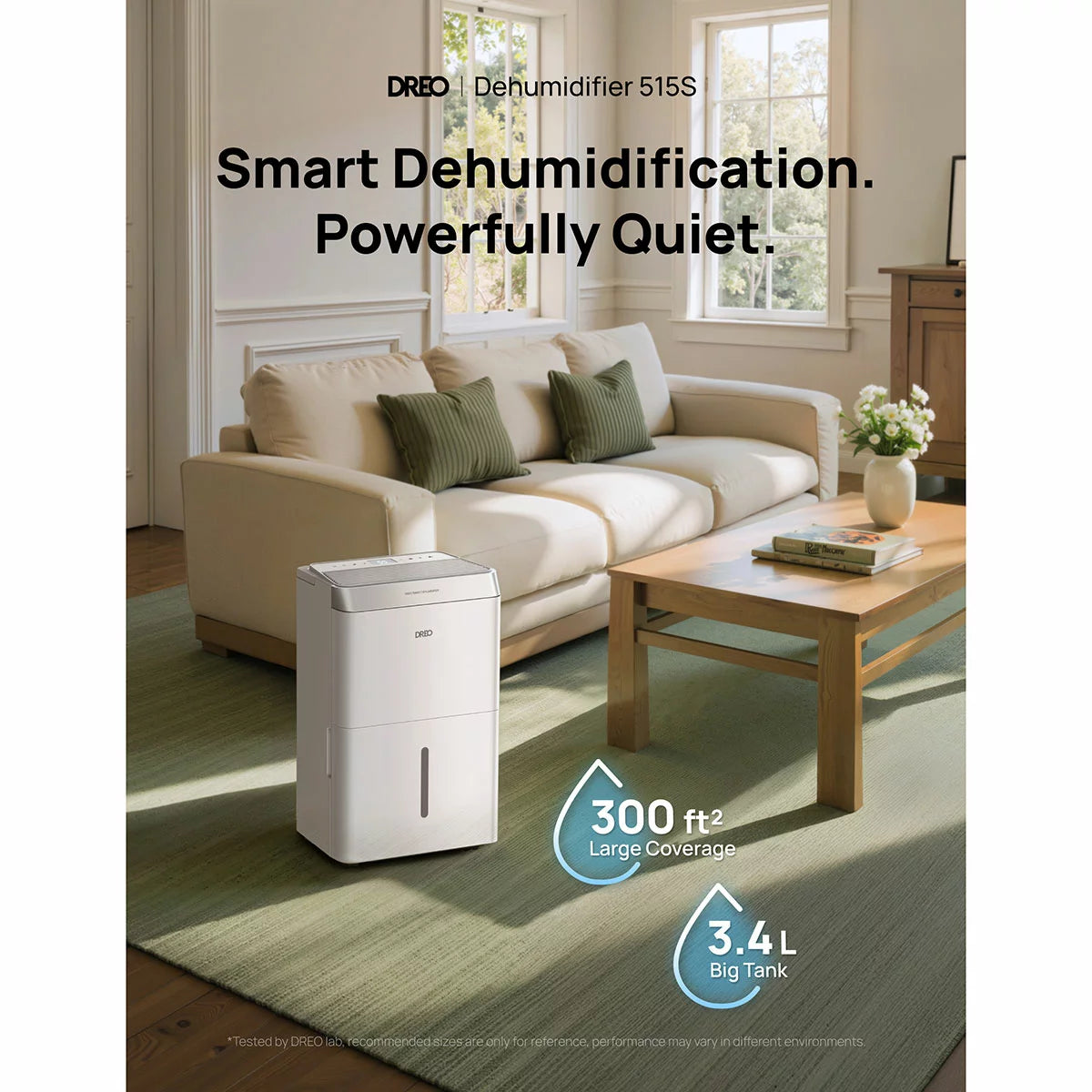 Dreo Smart WiFi 16L Dehumidifier | Smart Humidity Control | Homes & Bedrooms