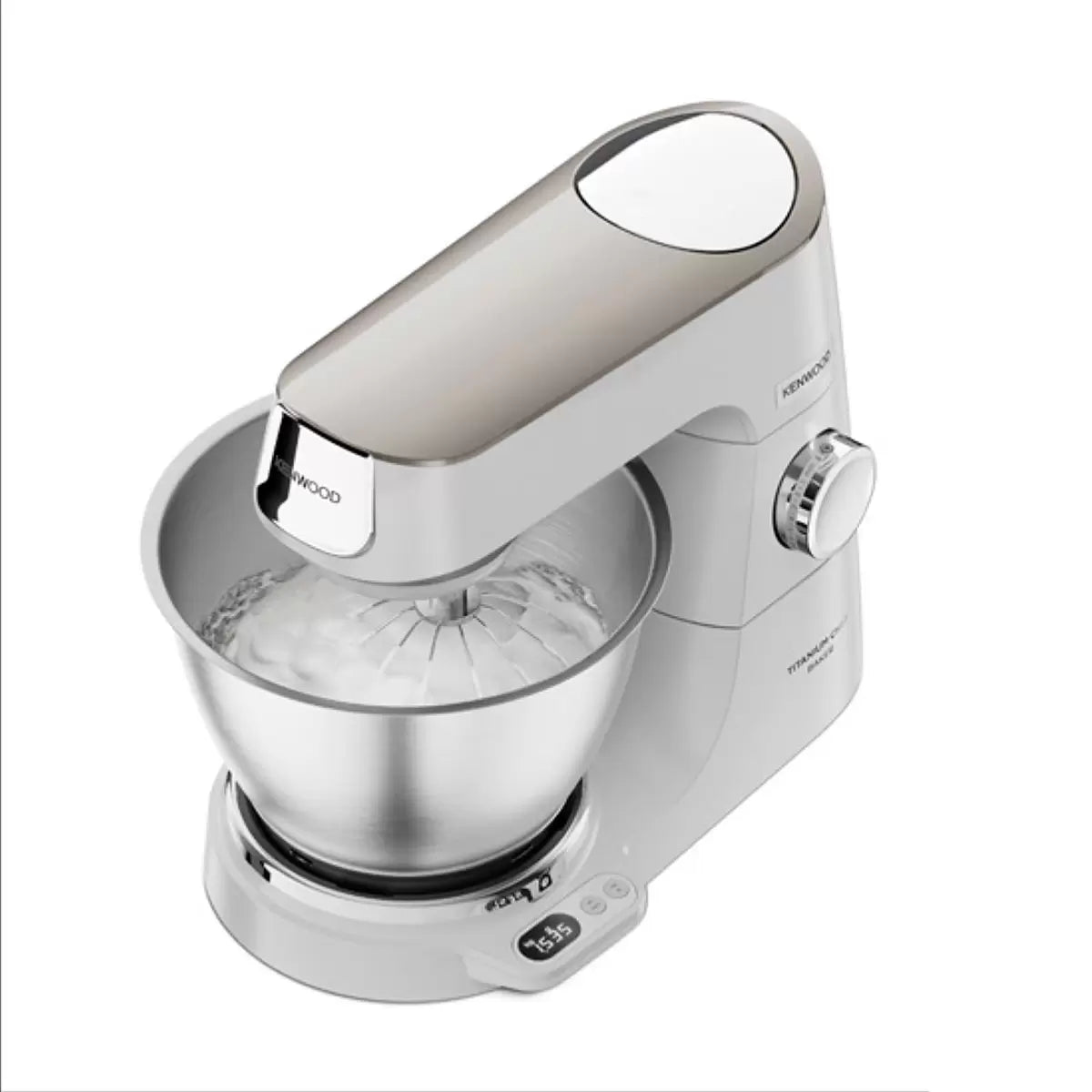 Kenwood Titanium Chef Baker Stand Mixer - White KVC65.001WH | Integrated Weighing System | Home Bakers & Cake Makers