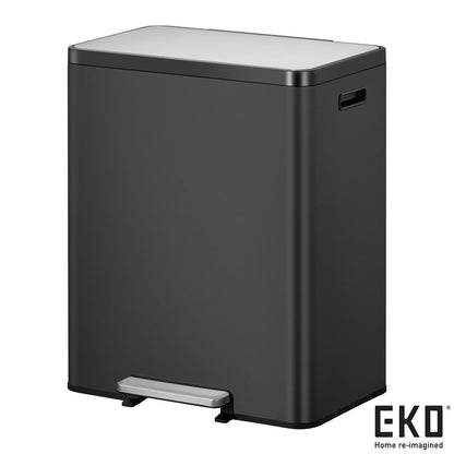 EKO Ecocasa II 60L recycling bin matte black, main view