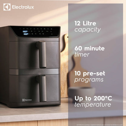 Electrolux 12L stacked dual drawer air fryer, view 2
