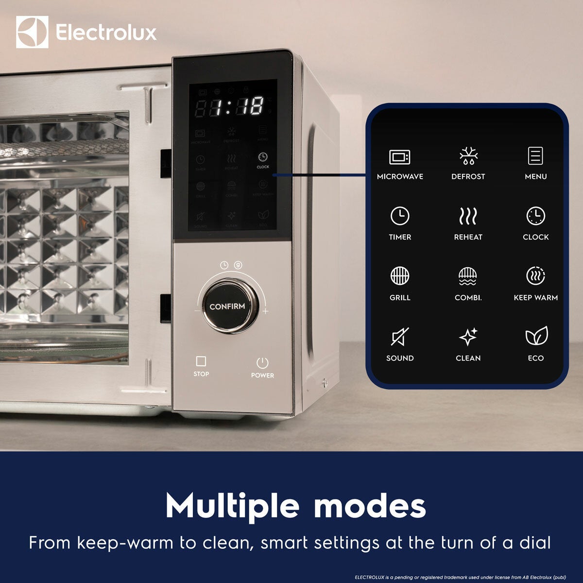 Electrolux 25L combination microwave with grill, view 4