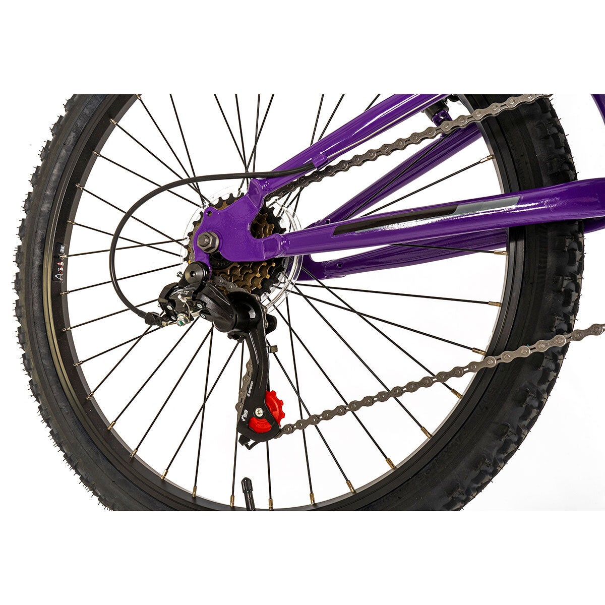 Falcon Siren 24 inch junior mountain bike purple, view 3