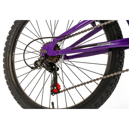 Falcon Siren 24 inch junior mountain bike purple, view 3