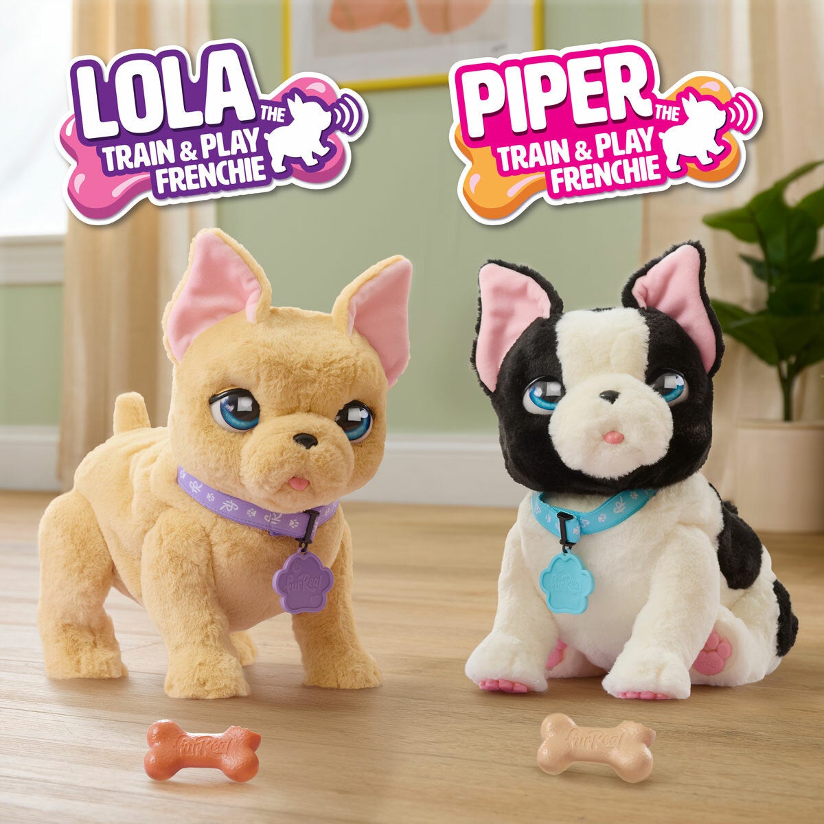 furReal Train and Play Frenchie interactive toy dog, main view