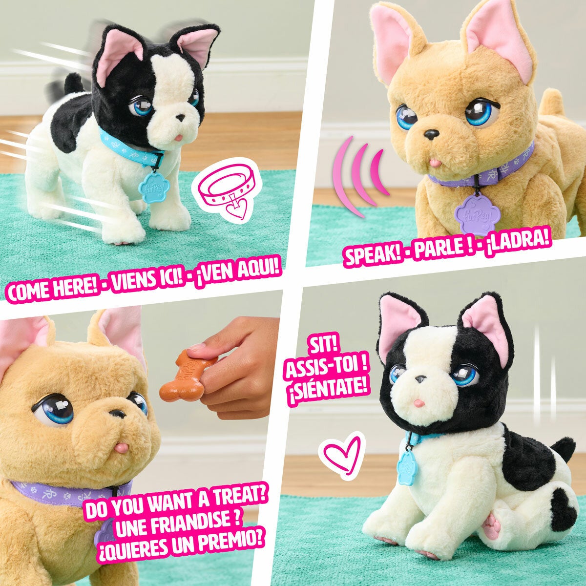 furReal Train and Play Frenchie interactive toy dog, view 2